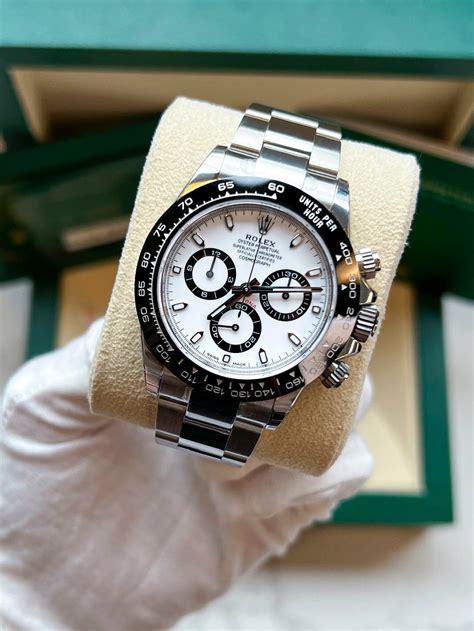 pictures of a rolex daytona panda|rolex daytona panda retail price.